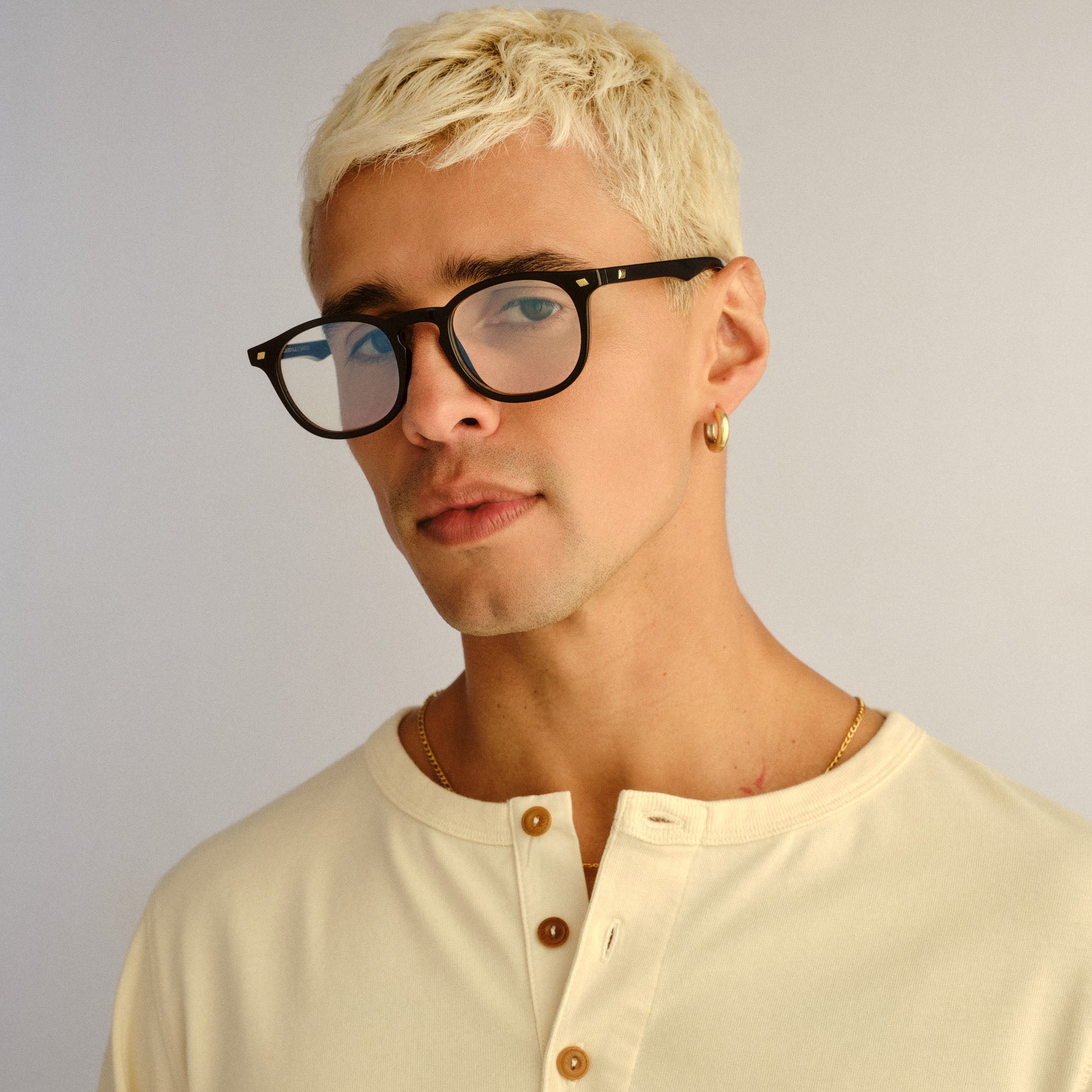Le Specs Club Royale Black Uni-Sex Round Blue Light | Eyewear Index