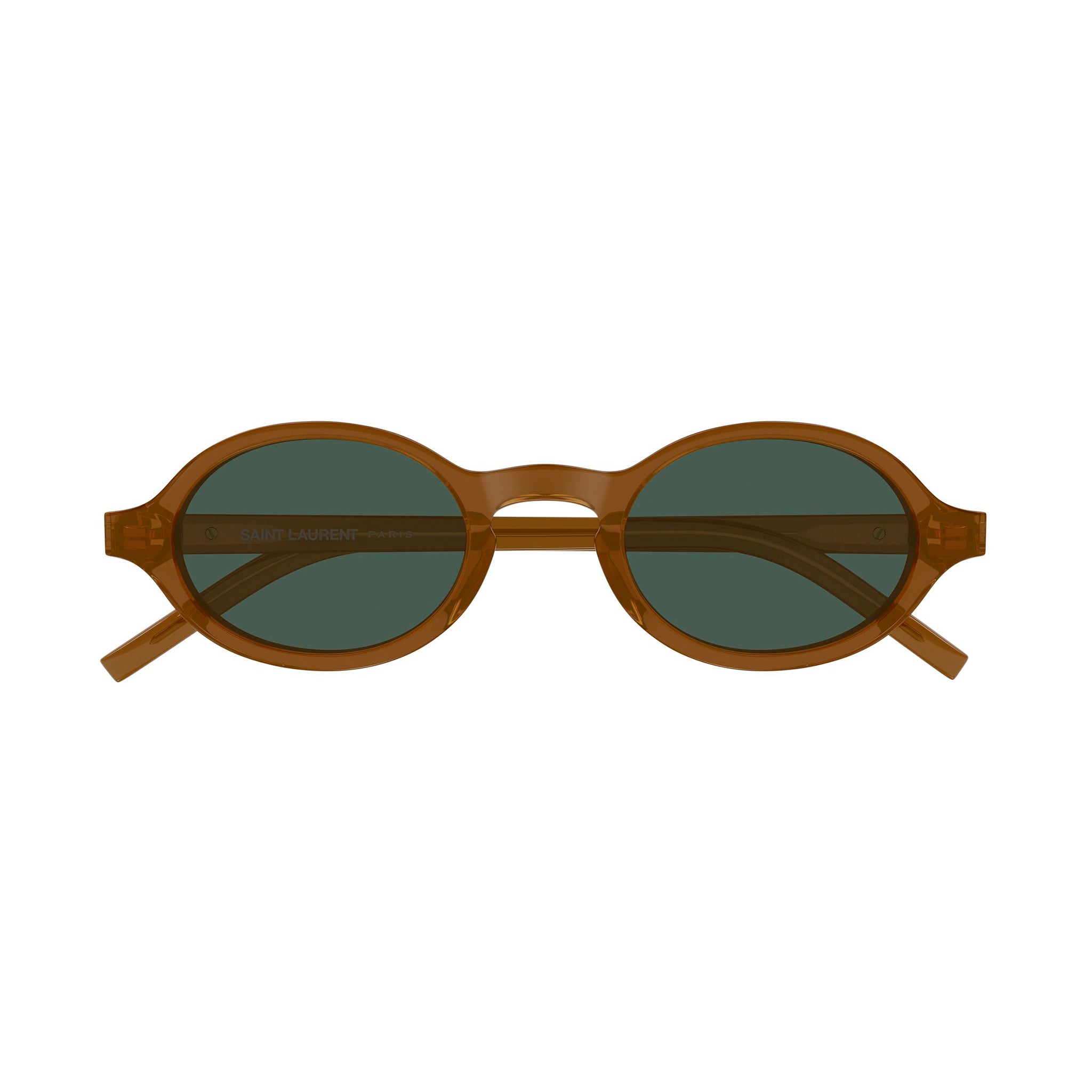 Saint Laurent Slm161k Brown Uni-Sex Round Sunglasses | Eyewear Index