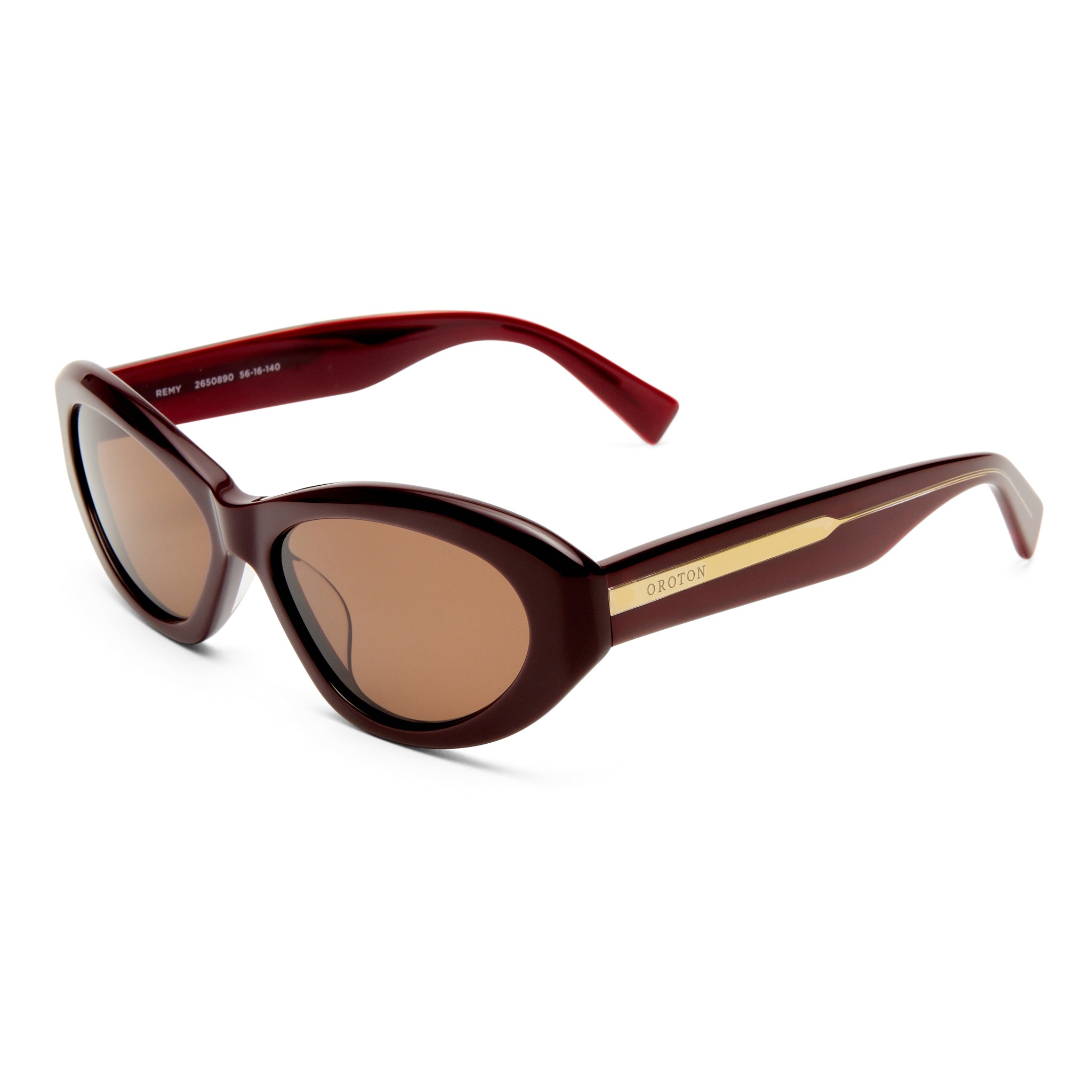Oroton Remy Burgundy Female Cat-Eye Sunglasses | Eyewear Index
