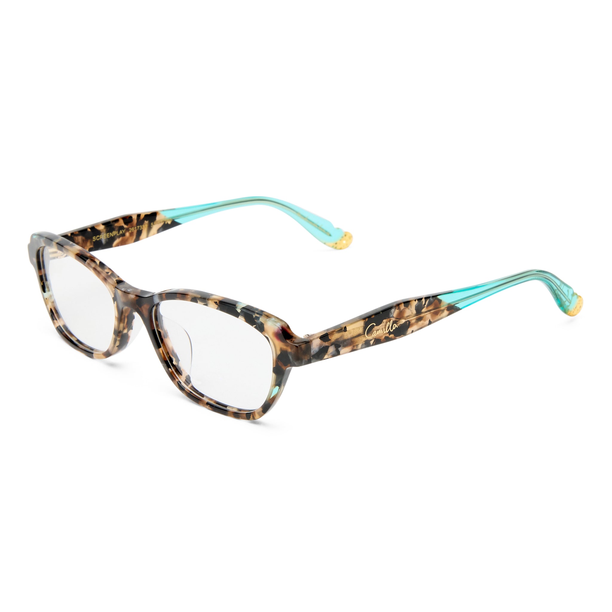 Camilla Screenplay Mottled Tort Aqua Female Classic Optical Frames | Eyewear Index