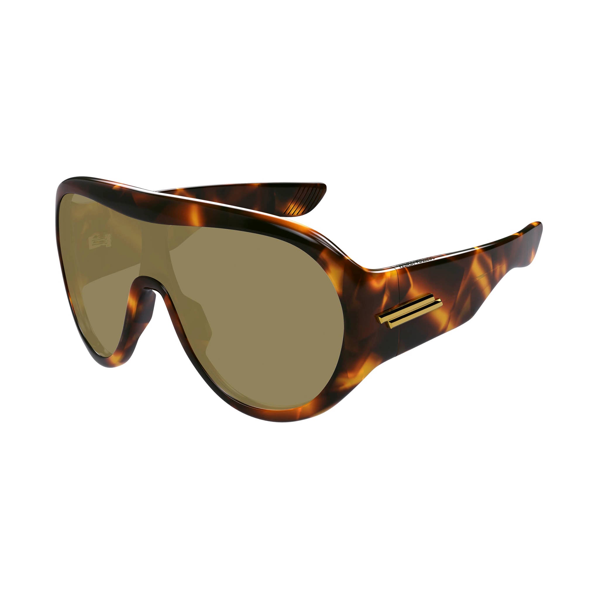 Bottega Veneta Bv1345s Havana Uni-Sex Mask Sunglasses | Eyewear Index