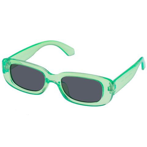 Cancer Council Budgie Kids Neon Green Uni-Sex Rectangle Sunglasses | Eyewear Index