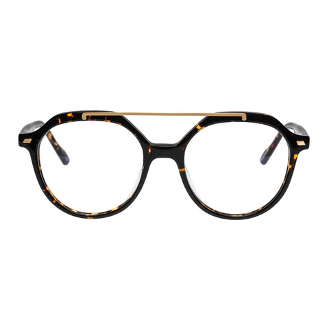 Le Specs Paranormal Alt Fit Tokyo Tort Gold Uni-Sex Aviator Optical Frames | Eyewear Index