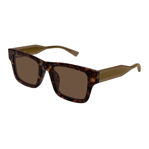 Gucci Gg2072sa Havana Male Rectangle Sunglasses | Eyewear Index