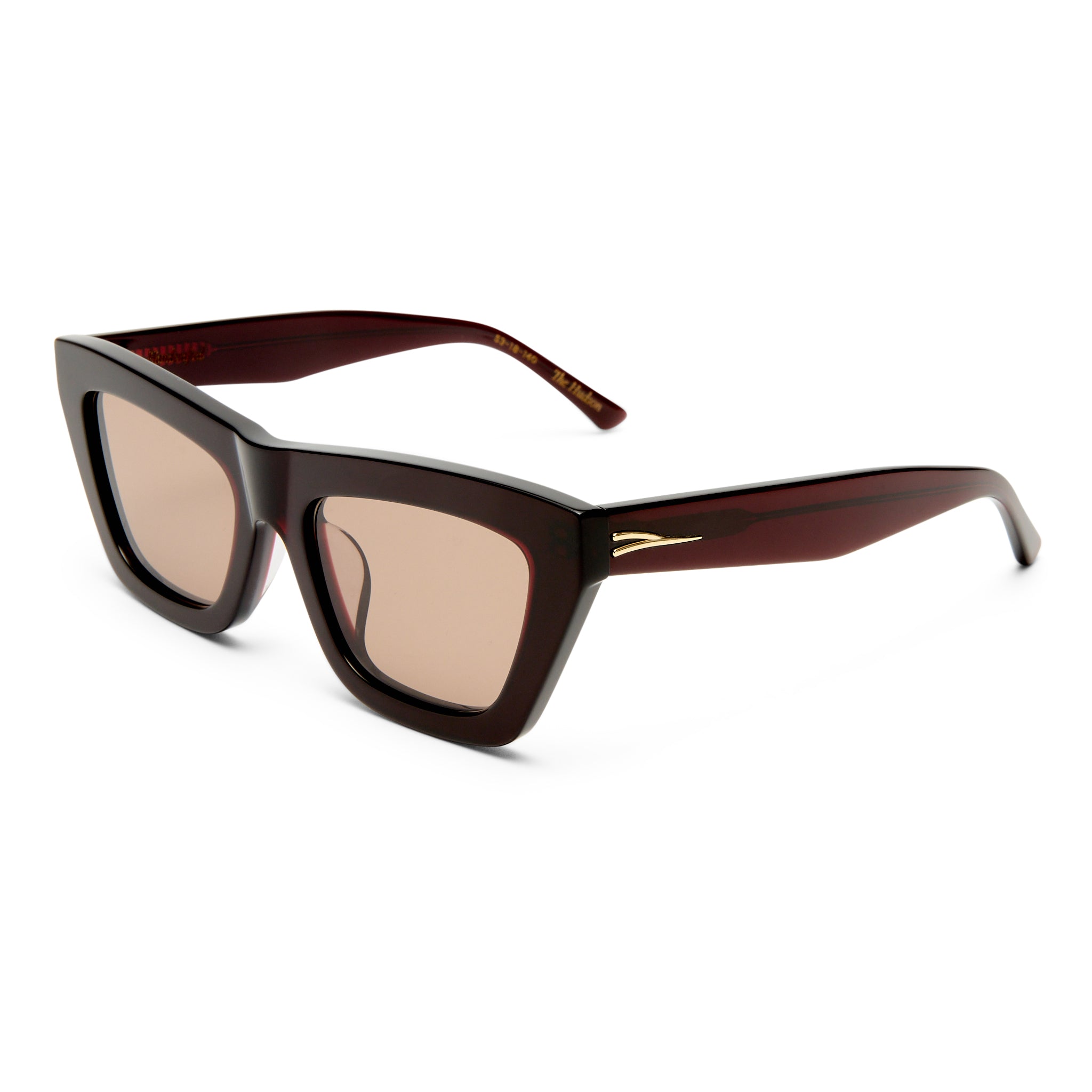 Luv Lou The Hudson Wine Female Cat-Eye Sunglasses | Eyewear Index