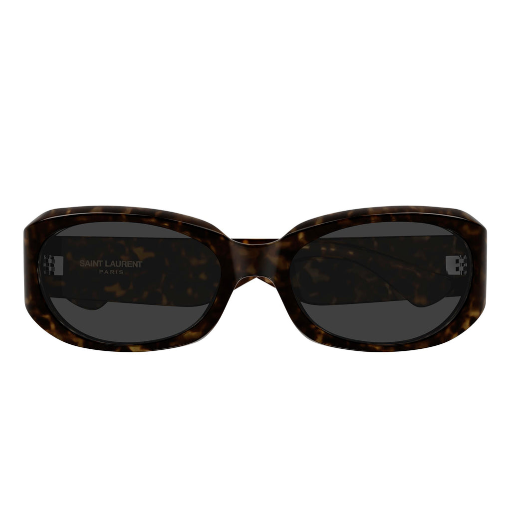Saint Laurent Sl868f Havana Female Round Sunglasses | Eyewear Index