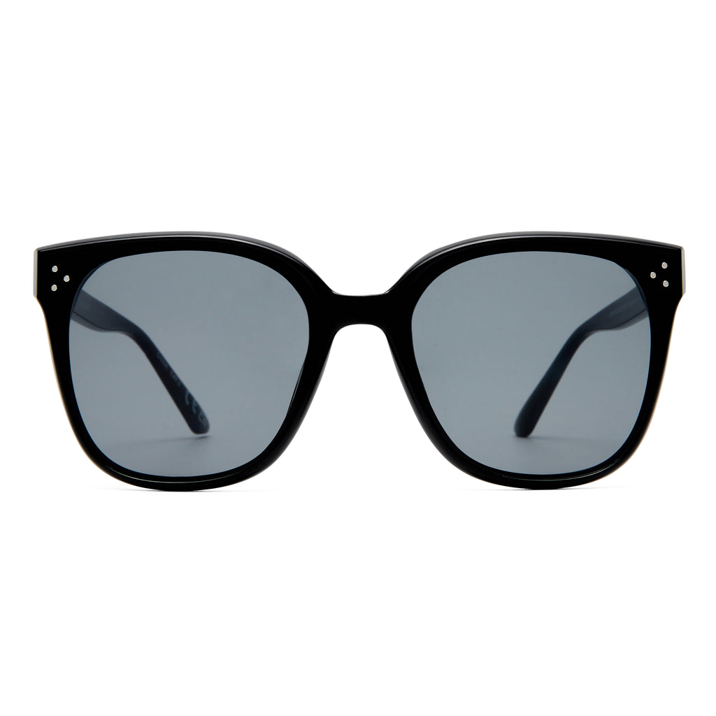 Aire Elementa Black Female Square Sunglasses | Eyewear Index