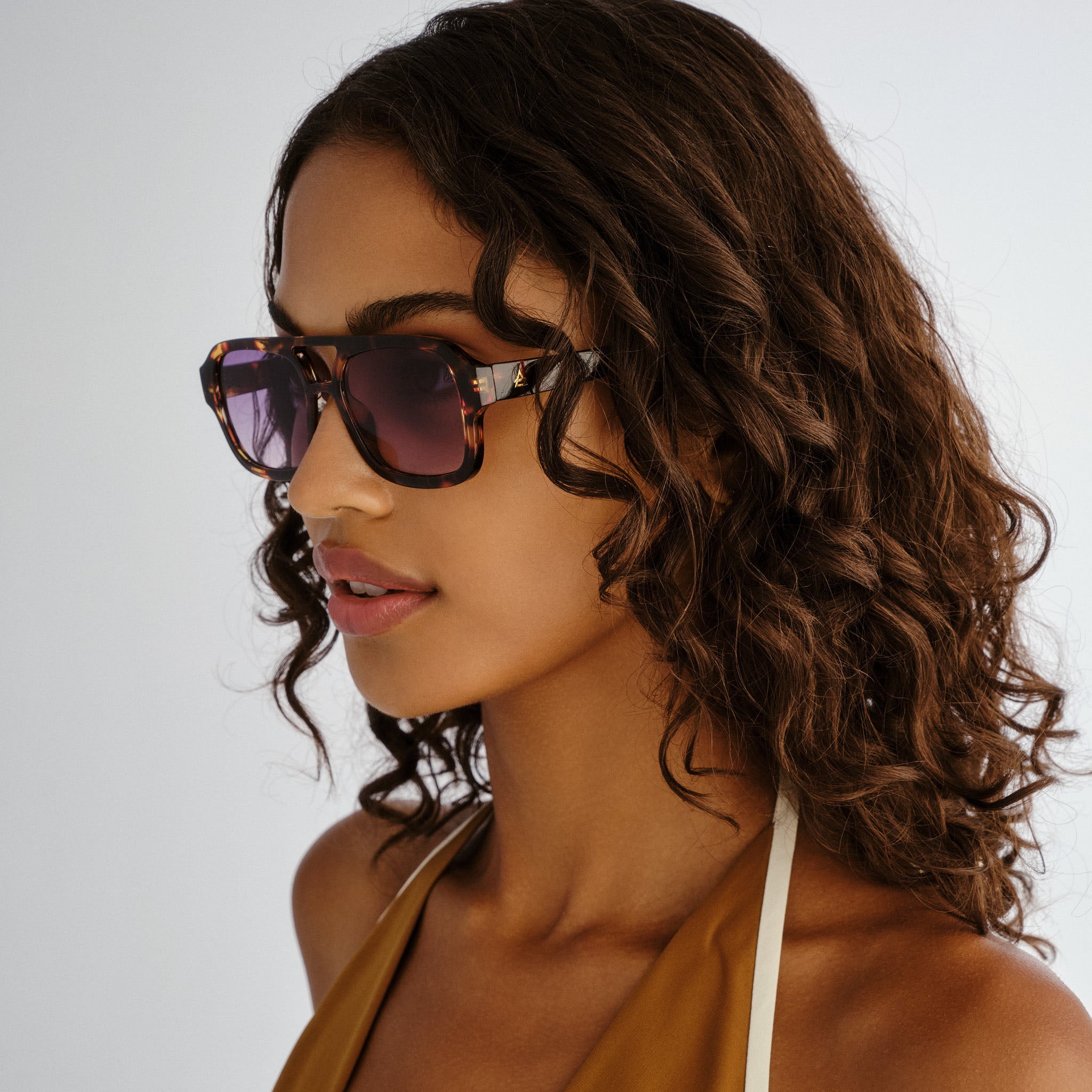 Aire Aquarius Amber Tort Female Aviator Sunglasses | Eyewear Index