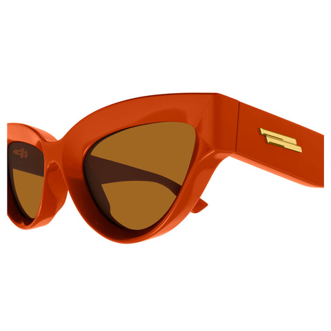 Bottega Veneta Bv1249s Orange Female Cat-Eye Sunglasses | Eyewear Index