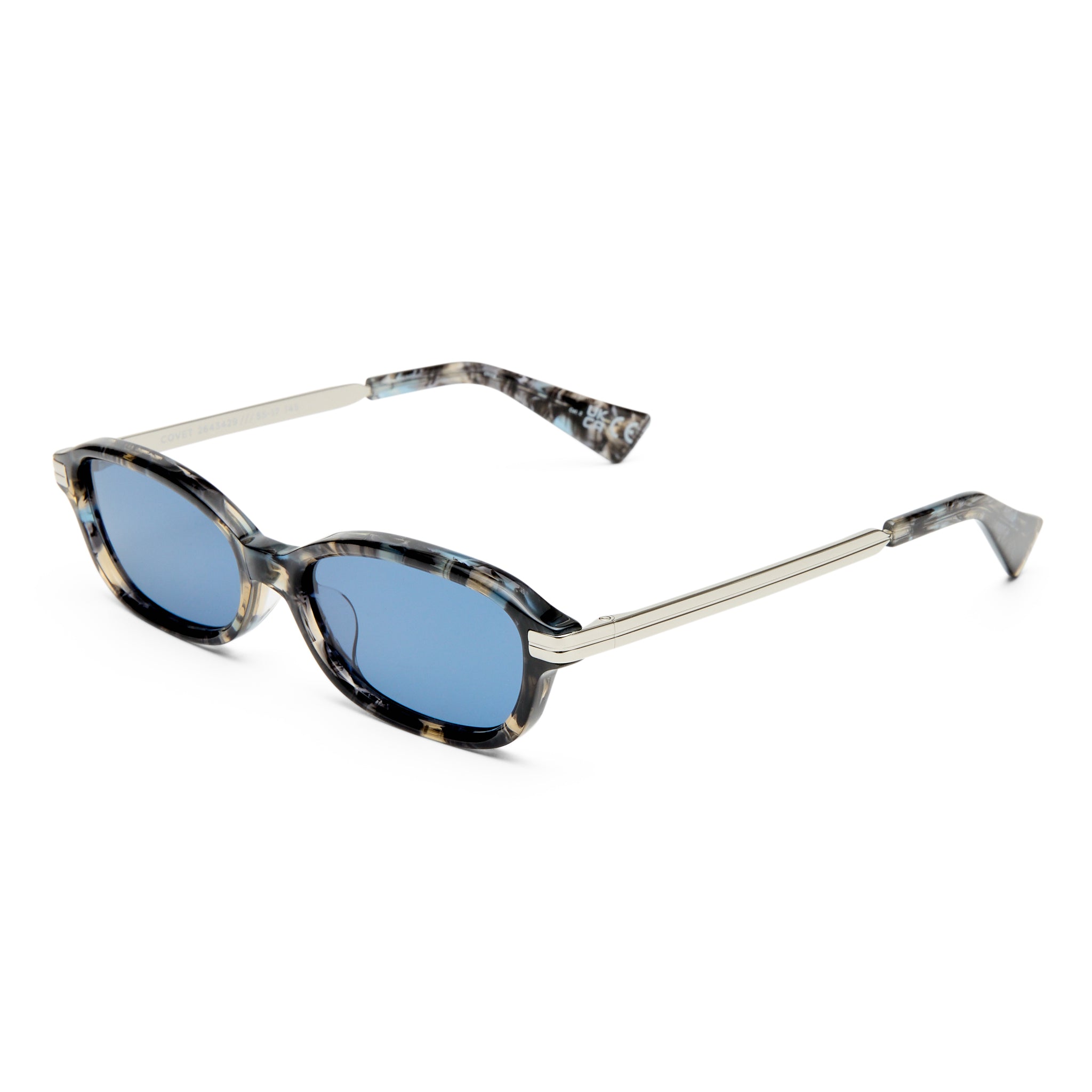 Le Specs Covet Cornflower Tort Female Oval Sunglasses | Eyewear Index