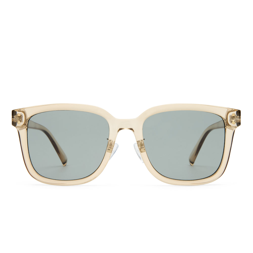 Le Specs Le Domino + Green Tea Female Square Sunglasses | Eyewear