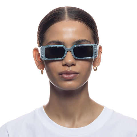 Aire Octans Psychedelic Monochrome Uni-Sex Rectangle Sunglasses | Eyewear Index