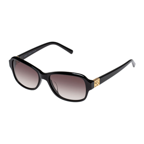 Oroton Ainsley 54 Black Female Rectangle Sunglasses | Eyewear Index