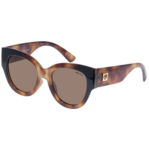 Solarized Chic Cat-Eye Brown Tort Grad Female Cat-Eye Sunglasses | Eyewear Index