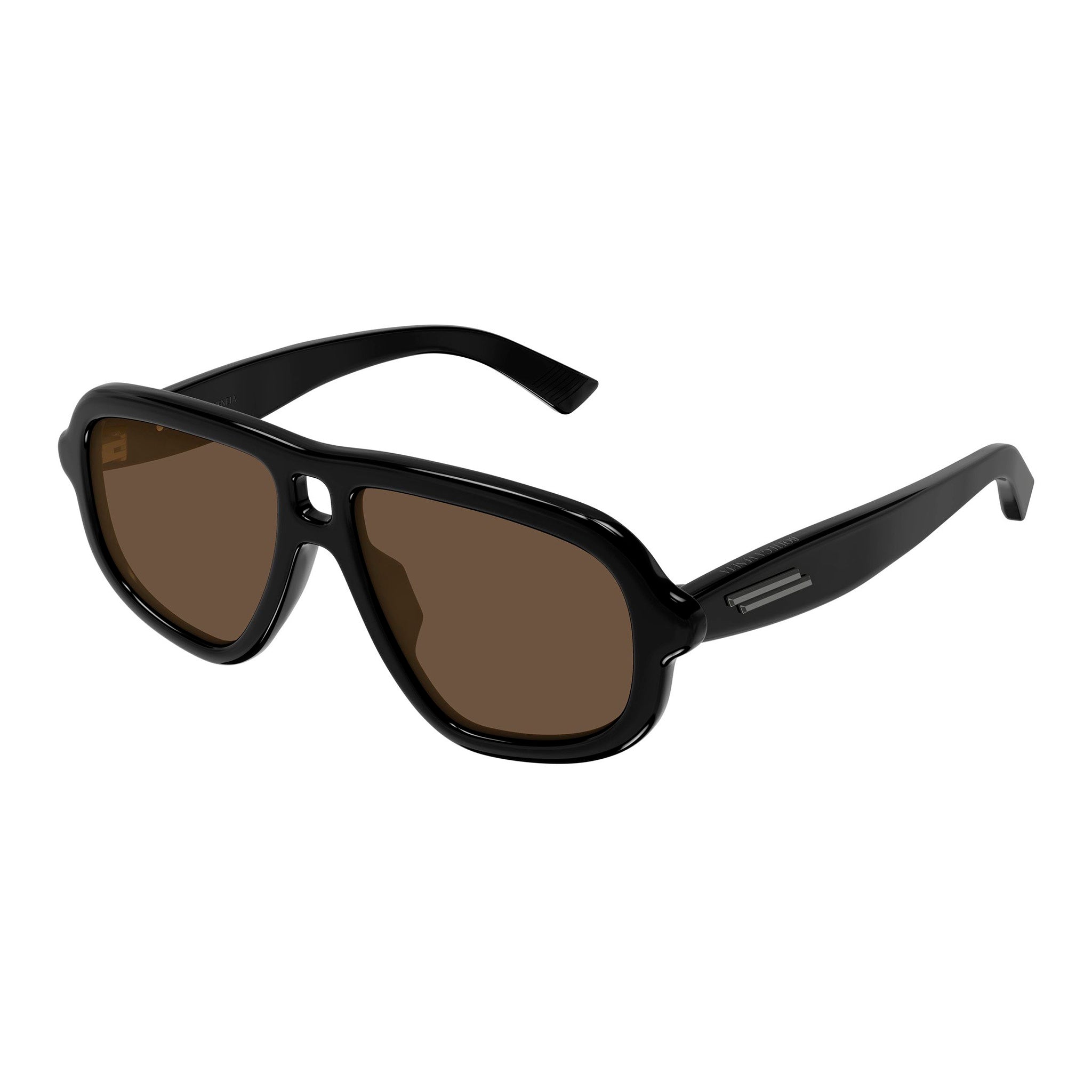 Bottega Veneta Bv1494s Black Uni-Sex Navigator Sunglasses | Eyewear Index