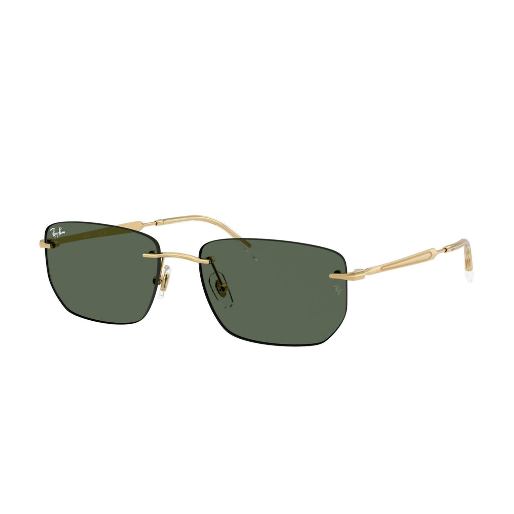Ray-Ban 3768 00171 Arista Gold Uni-Sex Rectangle Sunglasses | Eyewear Index