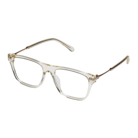 Karen Walker Frances Alt Fit Vintage Clear Gold Uni-Sex D-Frame Optical Frames | Eyewear Index