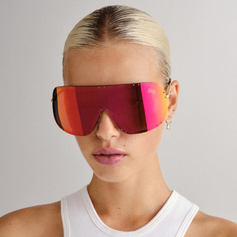 Ksubi Tyrell Gold Uni-Sex Mask Sunglasses | Eyewear Index