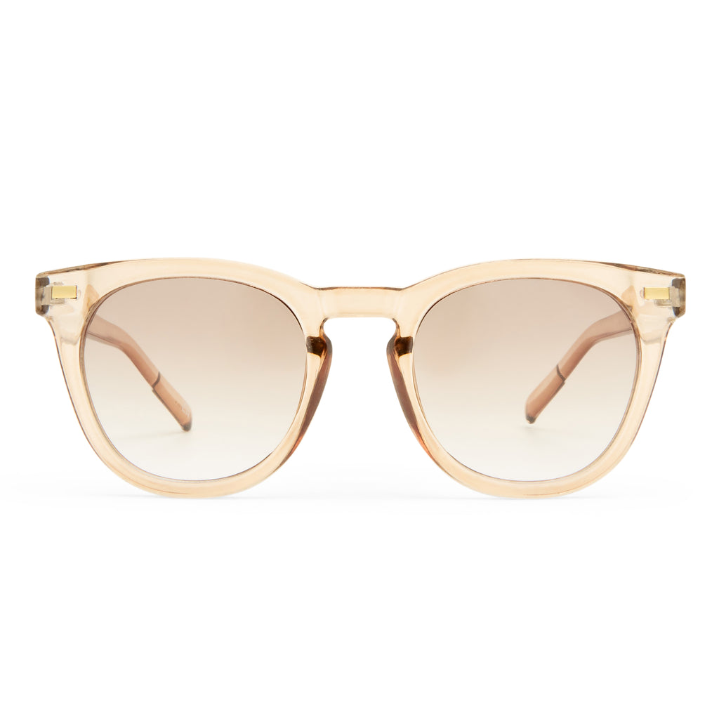 Aire Evolution Chalk Female Round Sunglasses | Eyewear Index
