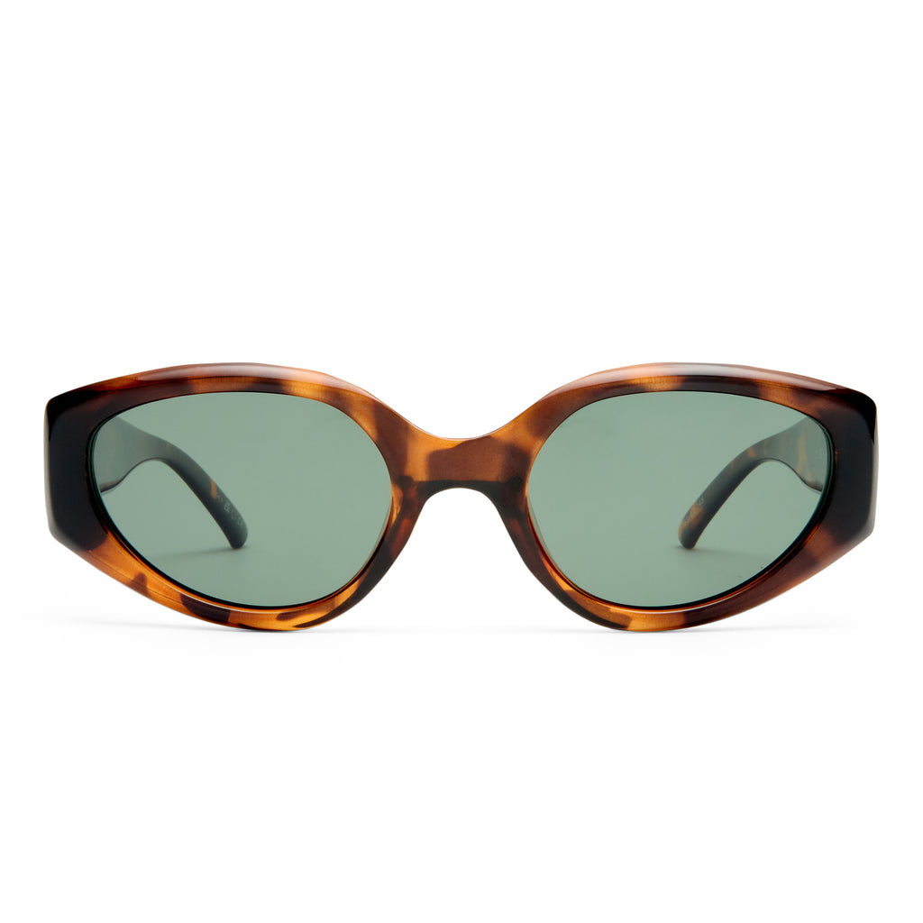 Le Specs Fevered + Tort Female Oval Sunglasses | Eyewear Index