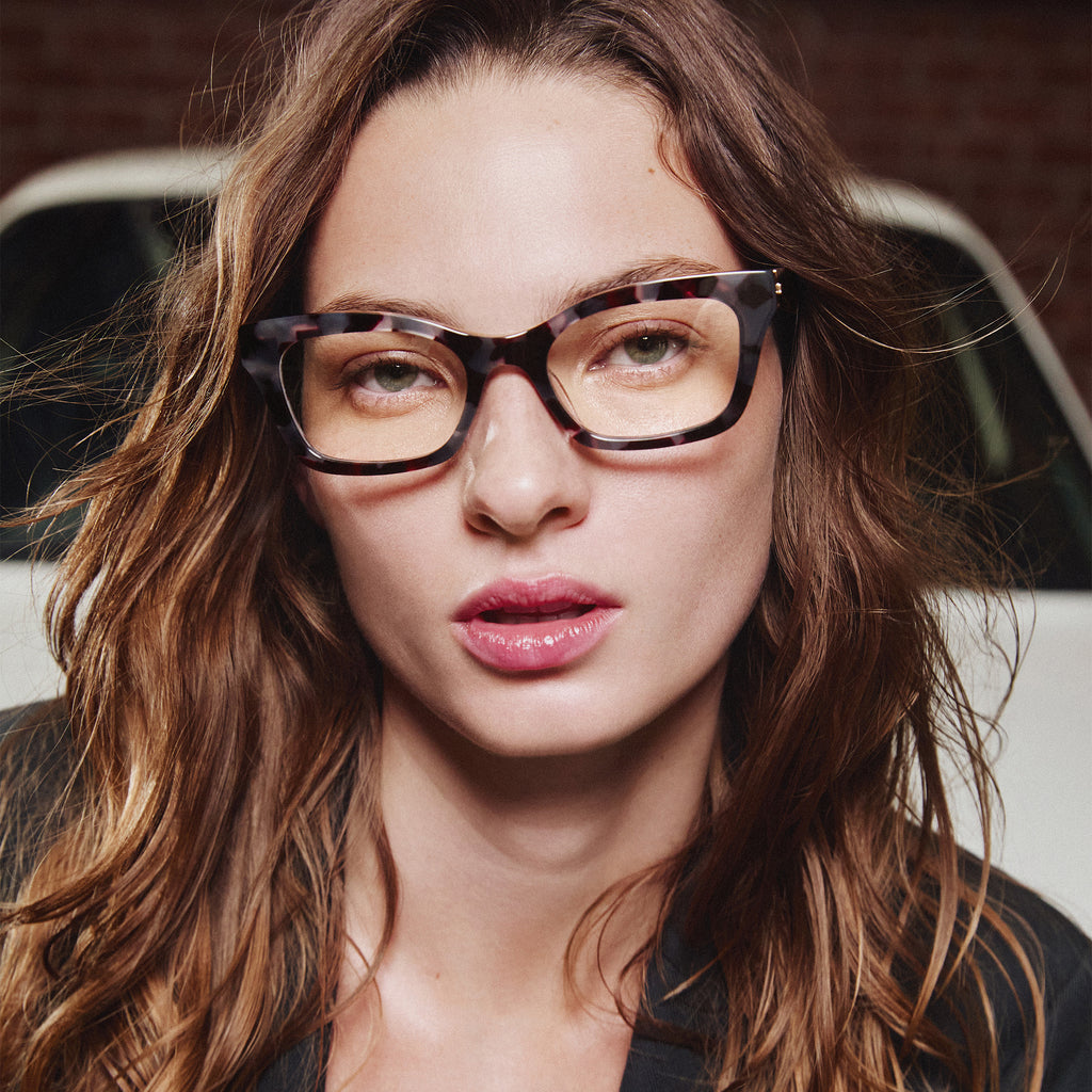 Le Specs Hot Press Midnight Orchid Tort Uni-Sex Cat-Eye Optical Frames | Eyewear Index