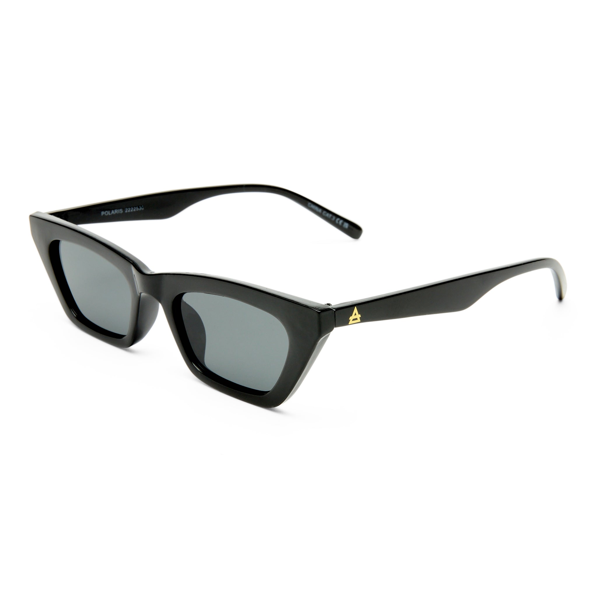 Aire Polaris Black Female Cat-Eye Sunglasses | Eyewear Index