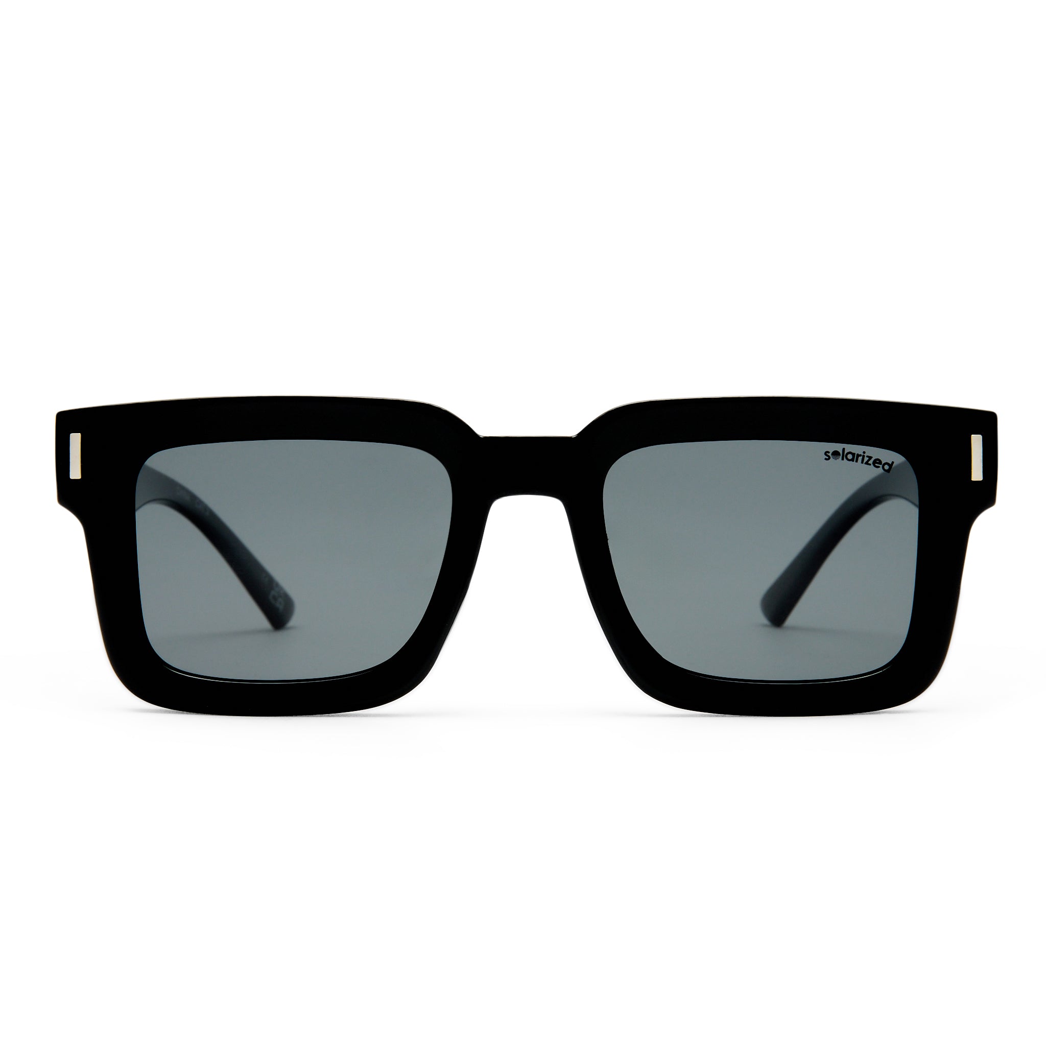 Solarized Optic Solarized Metro Square Black Uni-Sex D-Frame Sunglasses | Eyewear Index