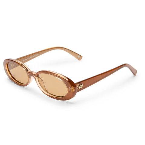 Le Specs Outta Love Caramel Female Oval Sunglasses | Eyewear Index