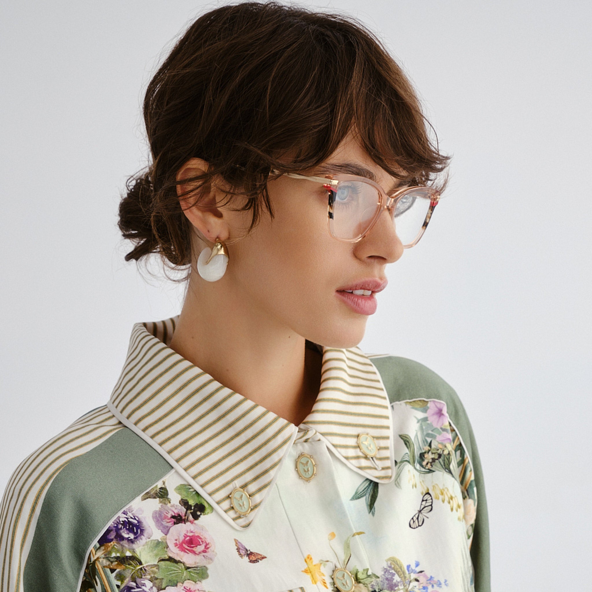 Camilla Silver Screen Tea Female Cat-Eye Optical Frames | Eyewear Index