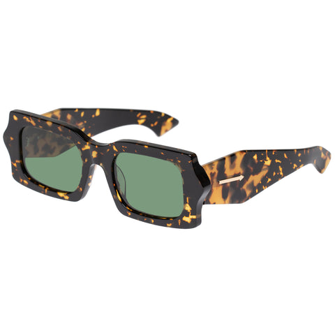 Karen Walker Blow Wave Two Torts Uni-Sex Rectangle Sunglasses | Eyewear Index