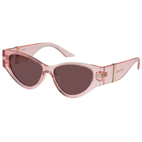 Le Specs Scorpius Ridge Pink Female Cat-Eye Sunglasses | Eyewear Index