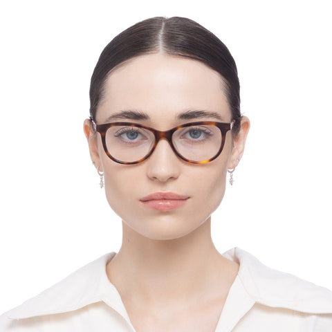 Oroton Bessie Signature Tort Deep Rose Female Cat-Eye Optical Frames | Eyewear Index