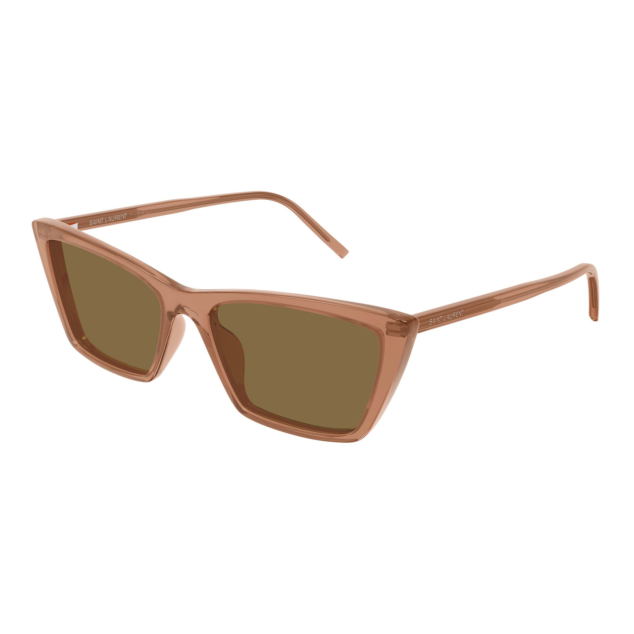 Saint Laurent Sl737micath Brown Female Rectangle Optical Frames | Eyewear Index