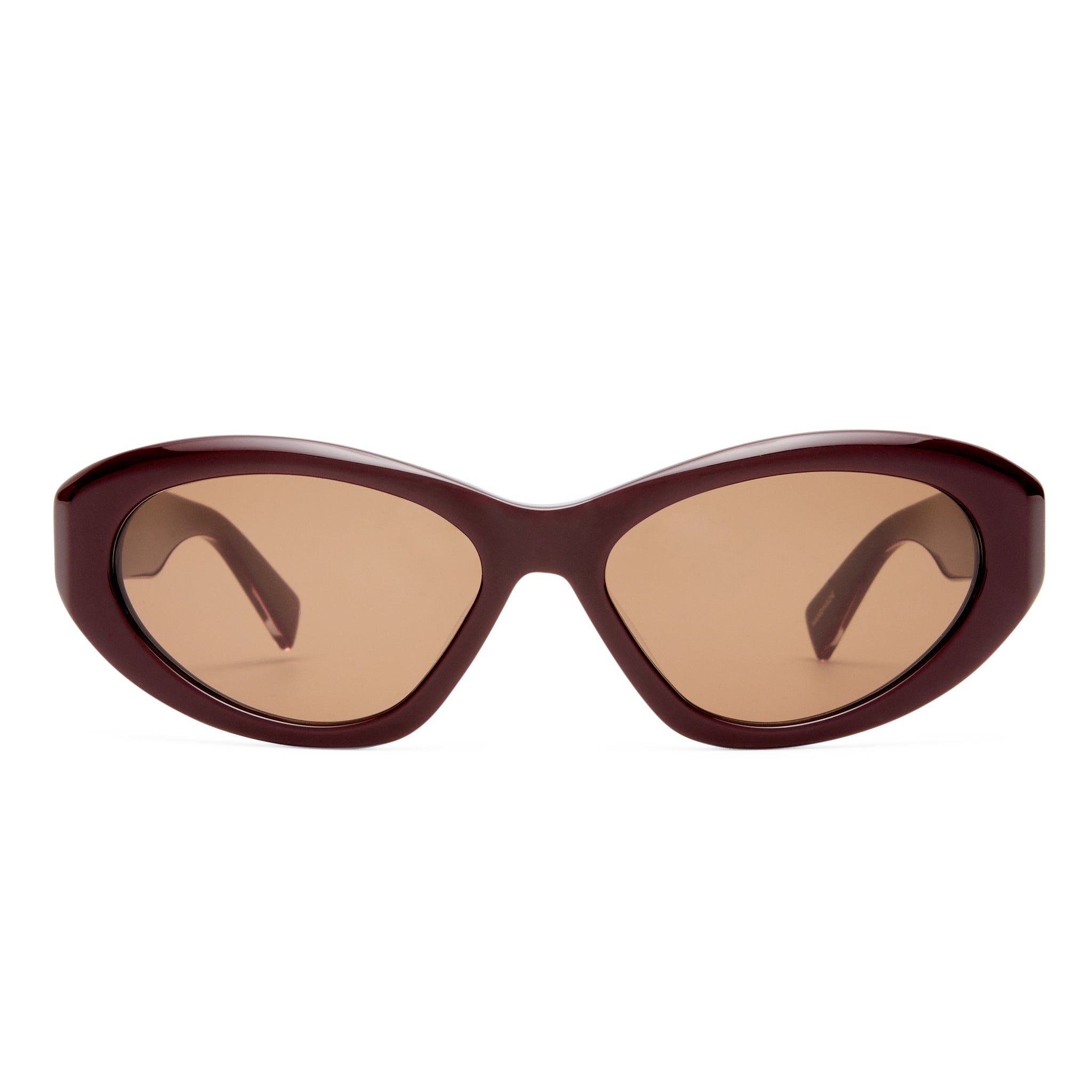 Oroton Remy Burgundy Female Cat-Eye Sunglasses | Eyewear Index