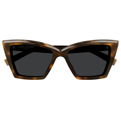 Saint Laurent Sl657 Havana Female Cat-Eye Sunglasses | Eyewear Index