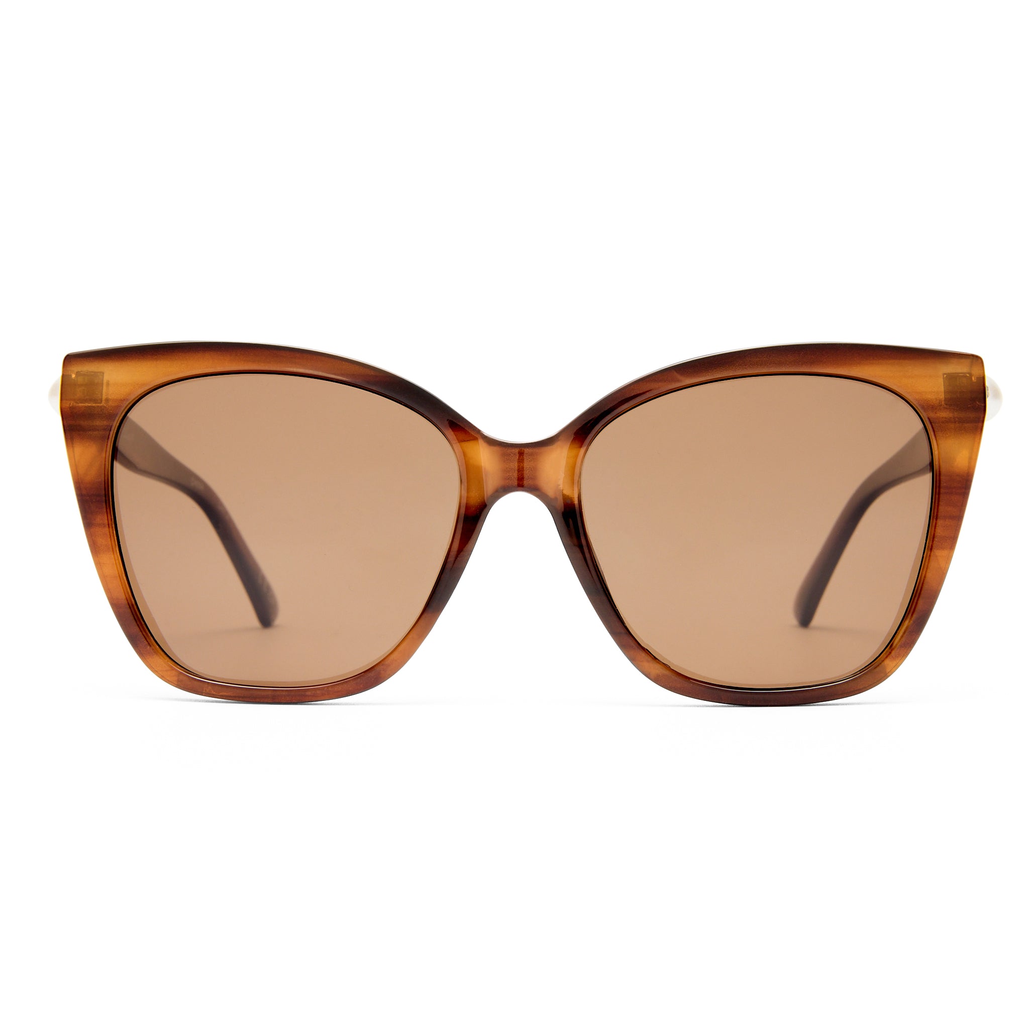 Solarized Maxi Cat Toffee Haze Female Cat-Eye Sunglasses | Eyewear Index