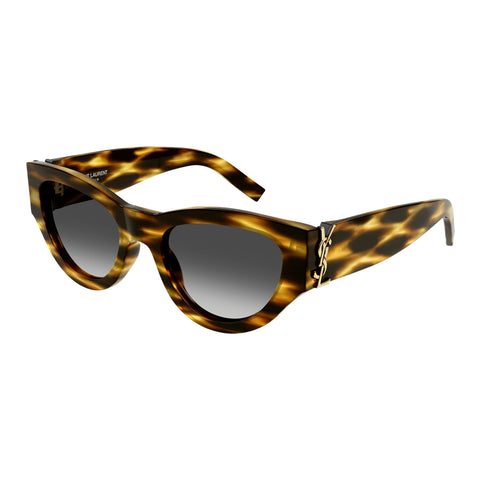 Saint Laurent Slm94 Havana Female Cat-Eye Sunglasses | Eyewear Index