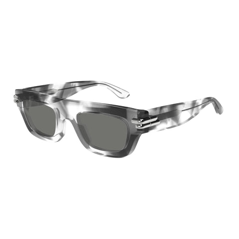 Bottega Veneta Bv1321s Havana Uni-Sex Rectangle Sunglasses | Eyewear Index