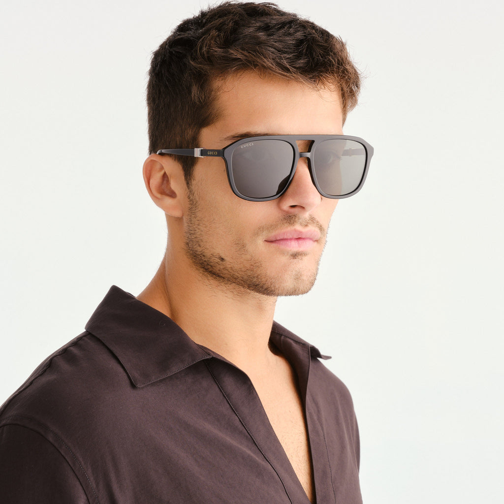 Gucci Gg1494s Black Male Aviator Sunglasses | Eyewear Index