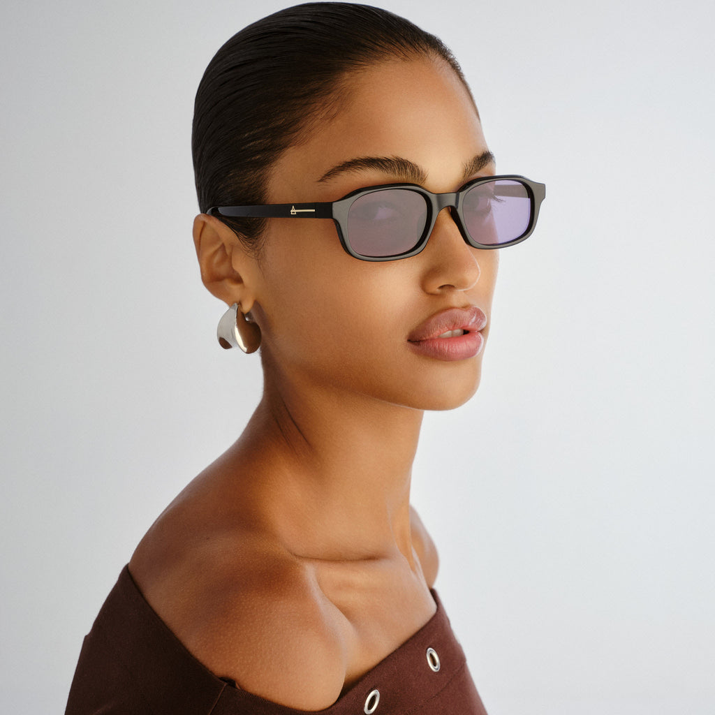 Aire Kinetic Black Uni-Sex Rectangle Sunglasses | Eyewear Index