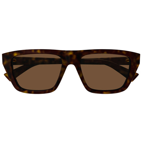 Bottega Veneta Bv1291s Havana Female Rectangle Sunglasses | Eyewear Index