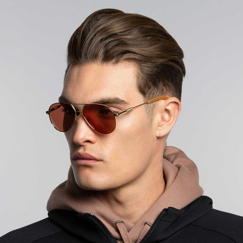 Indescratchables Flex 01 Gold Uni-Sex Aviator Sunglasses | Eyewear Index