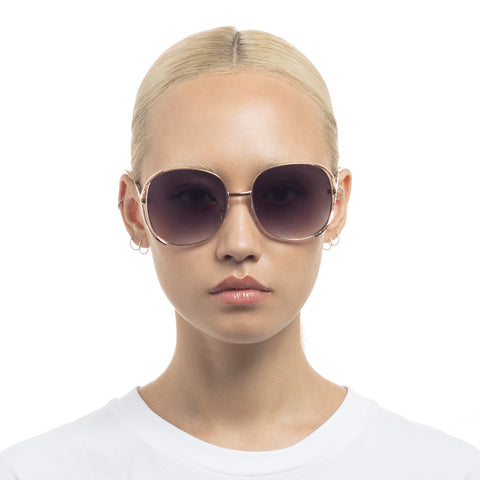 Fiorelli Morgan Rose Gold Cookie Tort Female Round Sunglasses | Eyewear Index