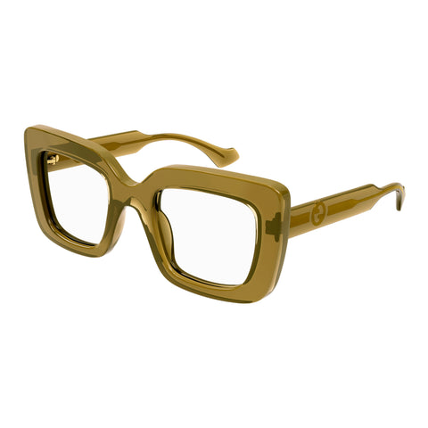 Gucci Gg1554o Yellow Female Rectangle Optical Frames | Eyewear Index