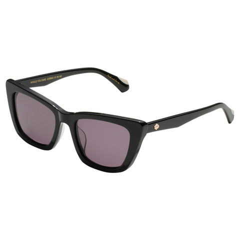 Camilla Would You Dare Black Female Cat-Eye Sunglasses | Eyewear Index