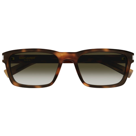 Saint Laurent Sl662 Havana Male Rectangle Sunglasses | Eyewear Index