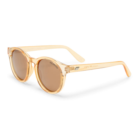 Le Specs Hey Macarena Blonde Uni-Sex Round Sunglasses | Eyewear Index