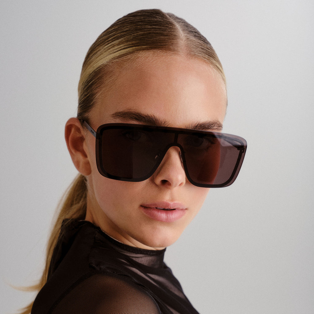 Saint Laurent Sl364mask Black Uni-Sex Shield Sunglasses