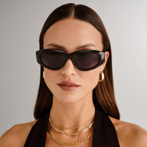 Le Specs Under Wraps Black Uni-Sex Wrap Sunglasses | Eyewear Index