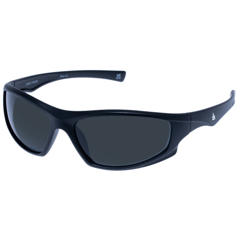 Aire Comet Matte Black Uni-Sex Wrap Sunglasses | Eyewear Index